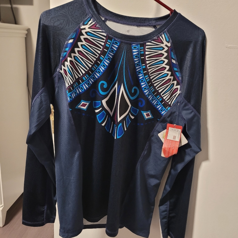 Athleta Aztec Print Cool Down Top